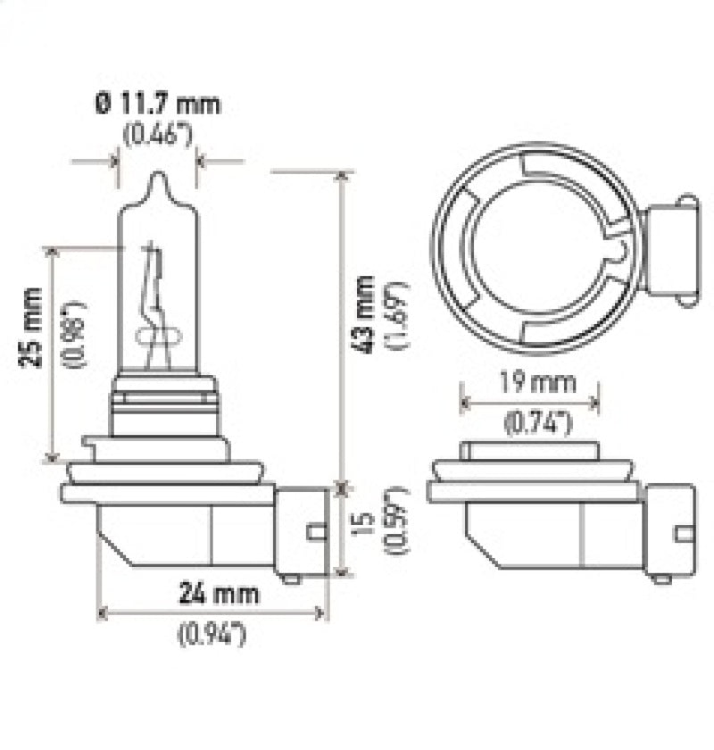 Load image into Gallery viewer, Hella Optilux H9 12V/100W XB Xenon White Bulb (pair)
