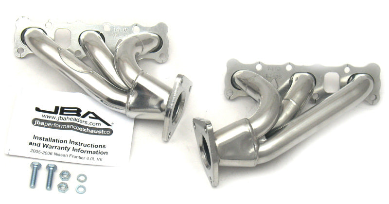 Load image into Gallery viewer, JBA 04-15 Nissan 4.0L V6 1-5/8in Primary Silver Ctd Cat4Ward Header
