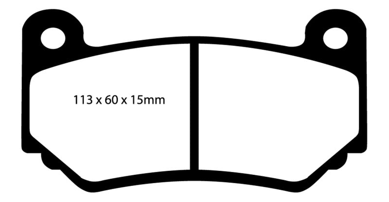 Load image into Gallery viewer, EBC 08-11 Lotus Exige 1.8 Supercharged (240) Yellowstuff Front Brake Pads
