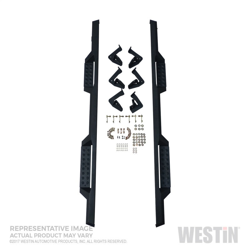 Load image into Gallery viewer, Westin/HDX 17-18 Ford F-150 SuperCrew Drop Nerf Step Bars - Textured Black
