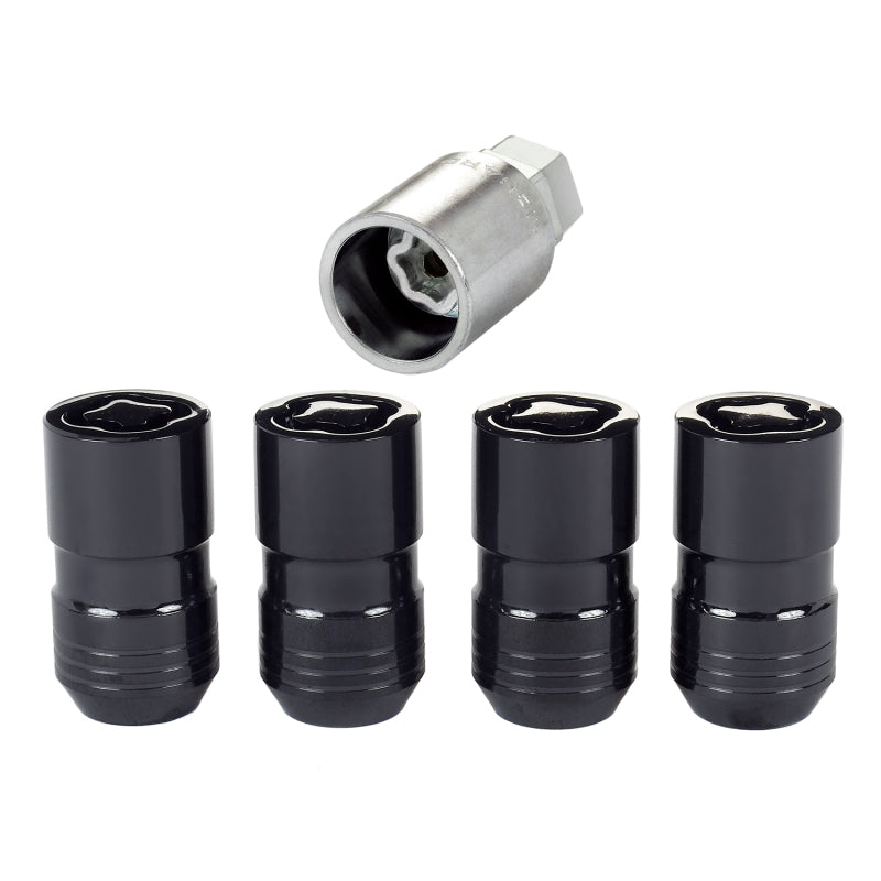 Load image into Gallery viewer, McGard Wheel Lock Nut Set - 4pk. (Cone Seat) M14X1.5 / 21mm &amp; 22mm Dual Hex / 1.639in. L - Black
