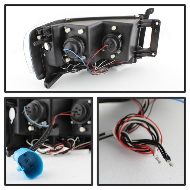 Load image into Gallery viewer, Spyder Dodge Ram 1500 02-05/Ram 2500 03-05 Projector Headlights LED Halo LED Blk PRO-YD-DR02-HL-BK
