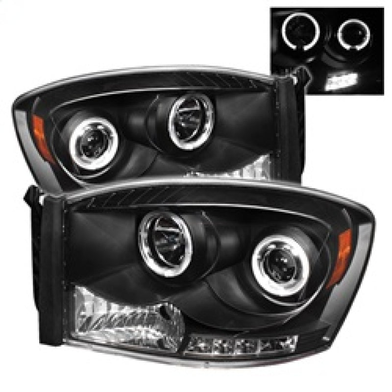Load image into Gallery viewer, Spyder Dodge Ram 1500 06-08/Ram 2500 06-09 Projector Headlights LED Halo LED Blk PRO-YD-DR06-HL-BK

