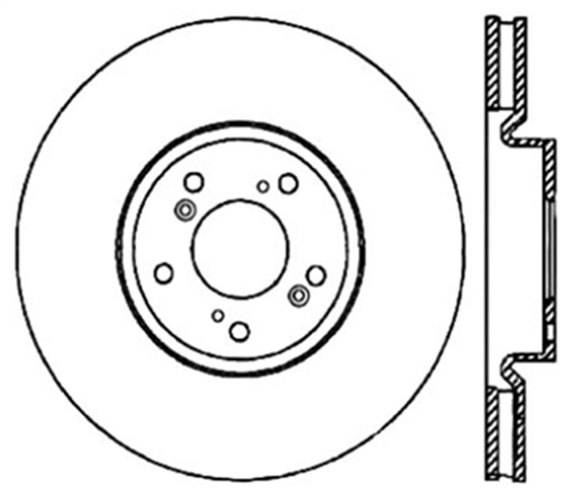 Load image into Gallery viewer, StopTech 04-08 Acura TL (Brembo Caliber) SportStop Slotted &amp; Drilled Left Front Rotor
