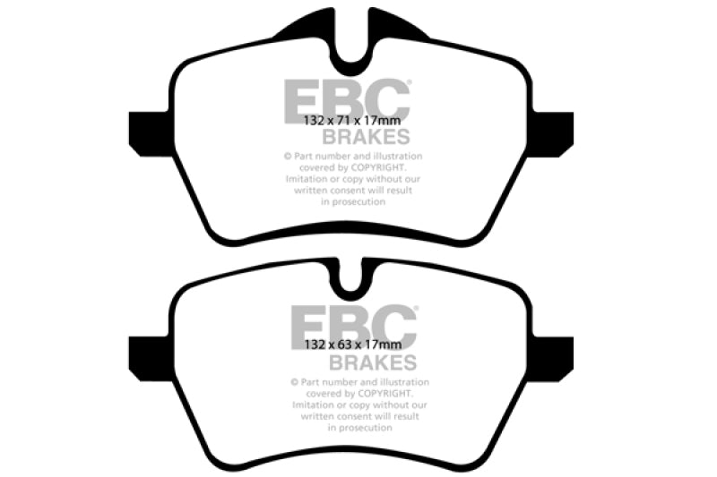 Load image into Gallery viewer, EBC 07-14 Mini Hardtop 1.6 Turbo Cooper S Greenstuff Front Brake Pads
