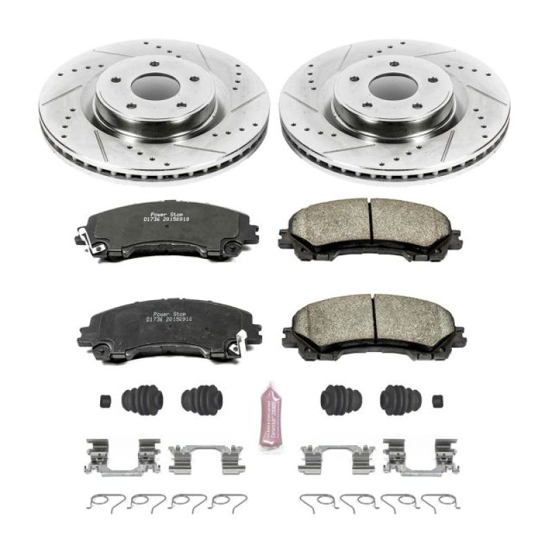 Load image into Gallery viewer, Power Stop 14-19 Infiniti Q50 Front Z23 Evolution Sport Brake Kit
