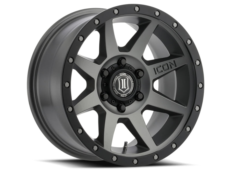 Load image into Gallery viewer, ICON Rebound 17x8.5 6x5.5 25mm Offset 5.75in BS 95.1mm Bore Titanium Wheel
