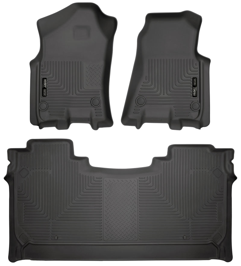 Load image into Gallery viewer, Husky Liners 19 Dodge Ram 1500 Crew Cab Weatherbeater Black Front &amp; 2nd Seat Floor Liners
