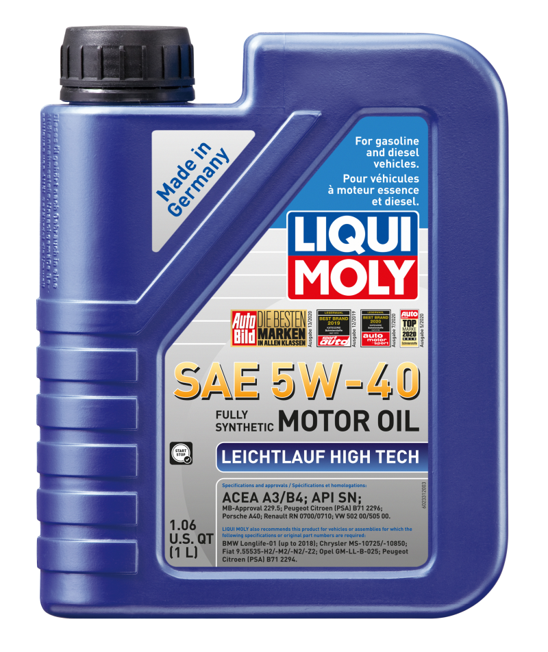Load image into Gallery viewer, LIQUI MOLY 1L Leichtlauf (Low Friction) High Tech Motor Oil 5W40
