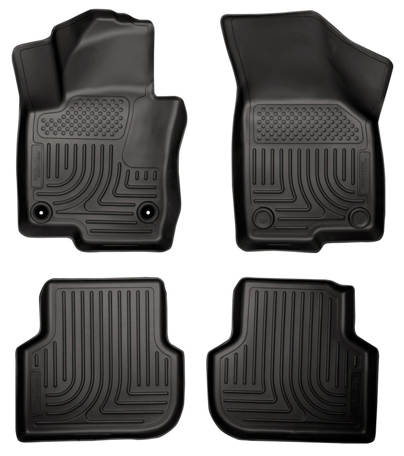 Load image into Gallery viewer, Husky Liners 2011 Volkswagen Jetta (Sedan) WeatherBeater Combo Black Floor Liners
