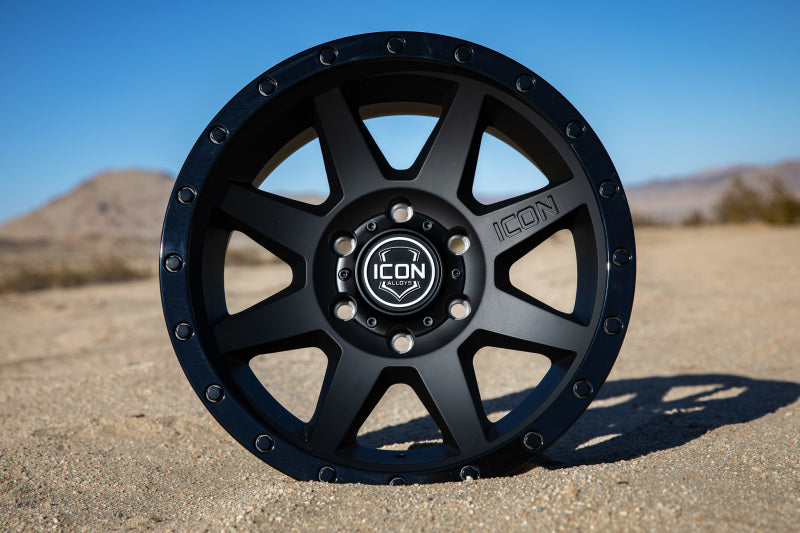 Load image into Gallery viewer, ICON Rebound 17x8.5 5x5 -6mm Offset 4.5in BS 71.5mm Bore Double Black Wheel

