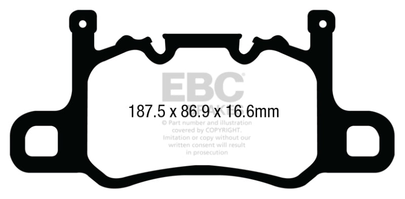 Load image into Gallery viewer, EBC 13-15 Porsche 911 (991) (Cast Iron Rotor only) 3.8 GT3 Yellowstuff Rear Brake Pads
