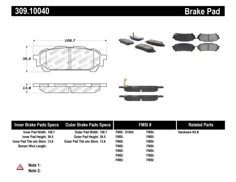 Load image into Gallery viewer, StopTech Performance 03-05 WRX Rear Brake Pads

