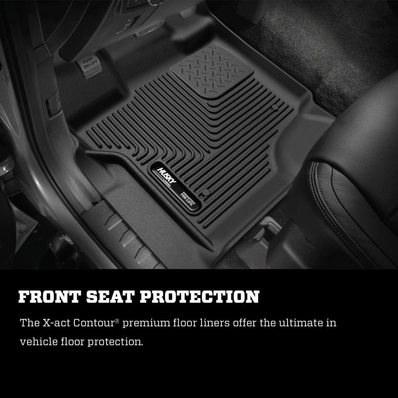 Load image into Gallery viewer, Husky Liners 2017 Ford F-250 Super Duty Crew Cab X-Act Contour Black Rear Floor Liners
