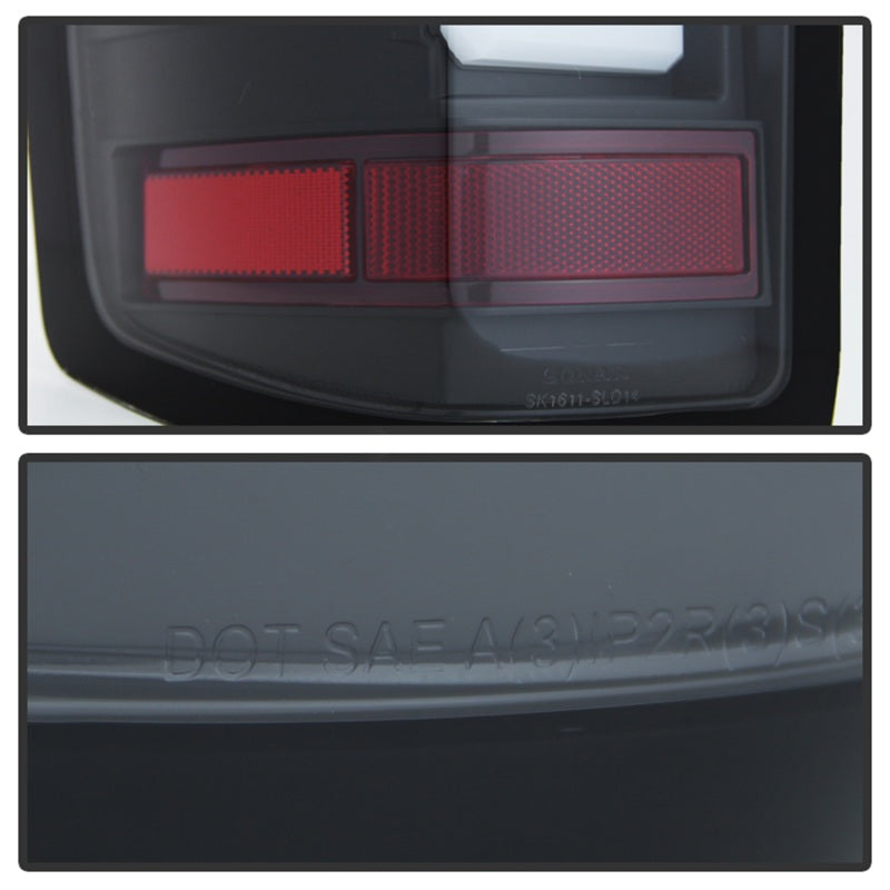 Load image into Gallery viewer, Spyder Chevy 1500 14-16 Light Bar LED Tail Lights Blk ALT-YD-CS14-LBLED-BK
