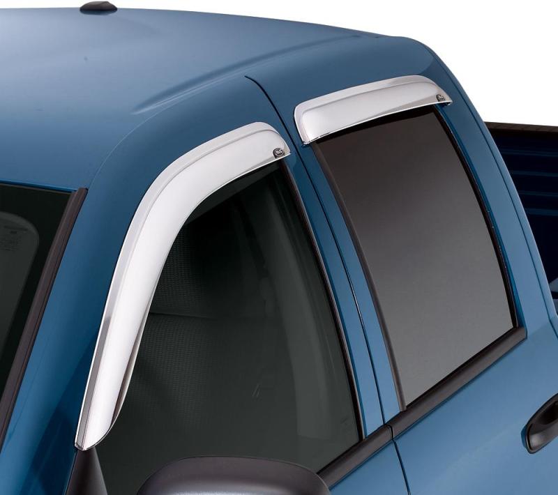 Load image into Gallery viewer, AVS 15-18 Chevy Silverado 2500 Crew Cab Ventvisor Front &amp; Rear Window Deflectors 4pc - Chrome
