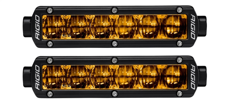 Load image into Gallery viewer, Rigid Industries 6in SR-Series Pro Dot / SAE Fog Lights (Pair) - Selective Yellow
