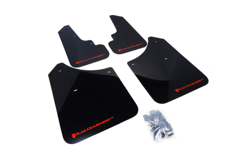 Load image into Gallery viewer, Rally Armor 03-08 Subaru Forester Black UR Mud Flap w/ Red Logo
