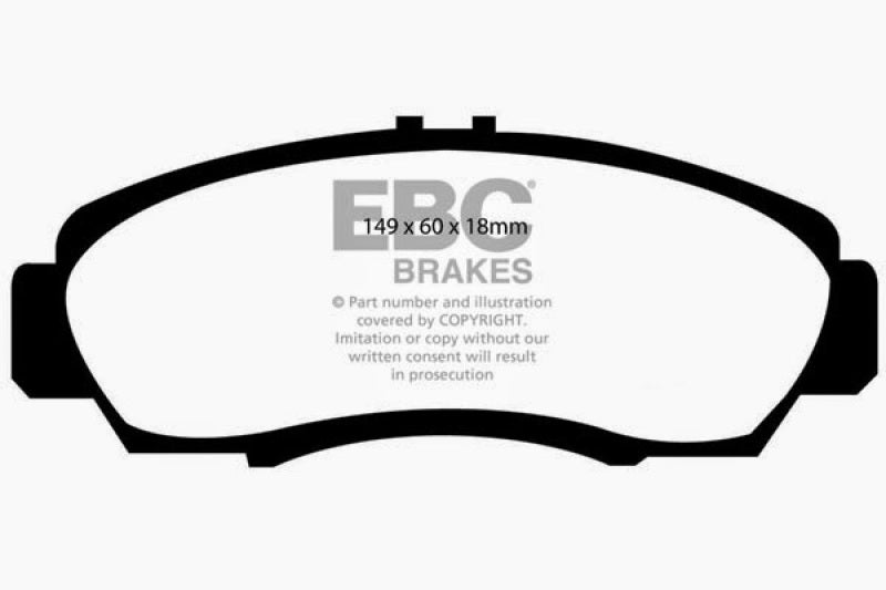 Load image into Gallery viewer, EBC 01-03 Acura CL 3.2 Redstuff Front Brake Pads
