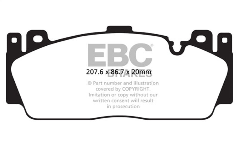 Load image into Gallery viewer, EBC 12+ BMW M5 4.4 Twin Turbo (F10) Yellowstuff Front Brake Pads

