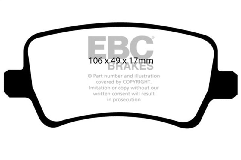 Load image into Gallery viewer, EBC 11+ Volvo S60 2.5 Turbo T5 (300mm Front Rotors) Redstuff Rear Brake Pads
