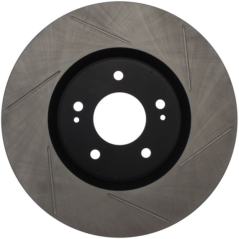 Load image into Gallery viewer, StopTech Power Slot 03-06 Evo 8 &amp; 9 Slotted Left Front Rotor
