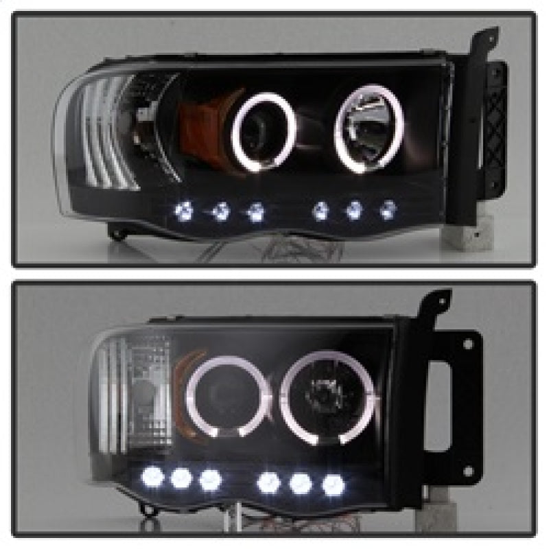 Load image into Gallery viewer, Spyder Dodge Ram 1500 02-05/Ram 2500 03-05 Projector Headlights LED Halo LED Blk PRO-YD-DR02-HL-BK
