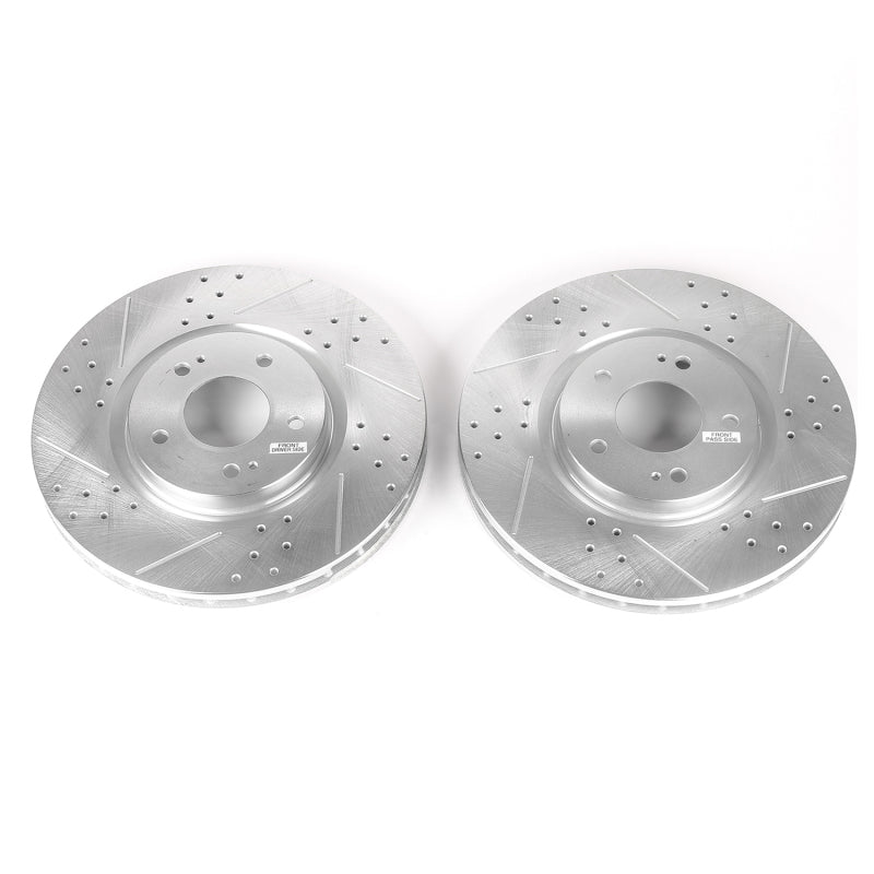 Load image into Gallery viewer, Power Stop 03-06 Mitsubishi Lancer Front Evolution Drilled &amp; Slotted Rotors - Pair

