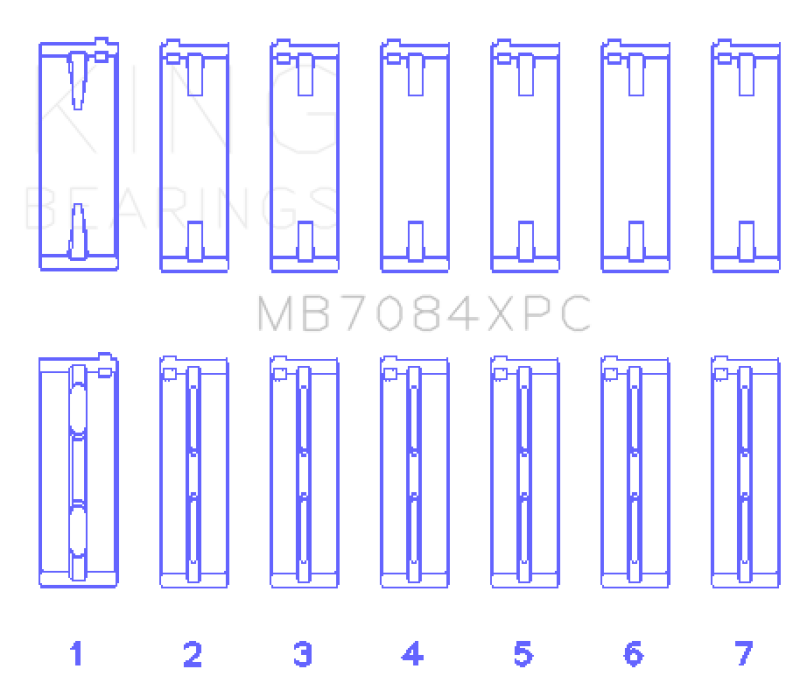 Load image into Gallery viewer, King Toyota 2JZGE/2JZGTE 24V 3.0L (Size STD) pMaxKote Performance Main Bearing Set
