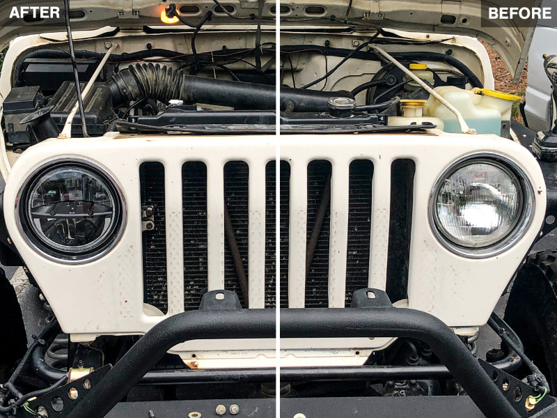 Load image into Gallery viewer, Raxiom 97-18 Jeep Wrangler TJ/JK Axial Series LED Headlights- Black Housing (Clear Lens)
