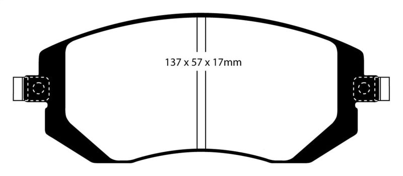 Load image into Gallery viewer, EBC 04-06 Saab 9-2X 2.0 Turbo Yellowstuff Front Brake Pads
