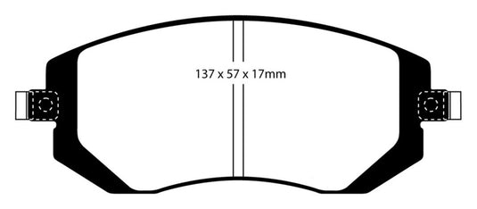 EBC 04-06 Saab 9-2X 2.0 Turbo Yellowstuff Front Brake Pads
