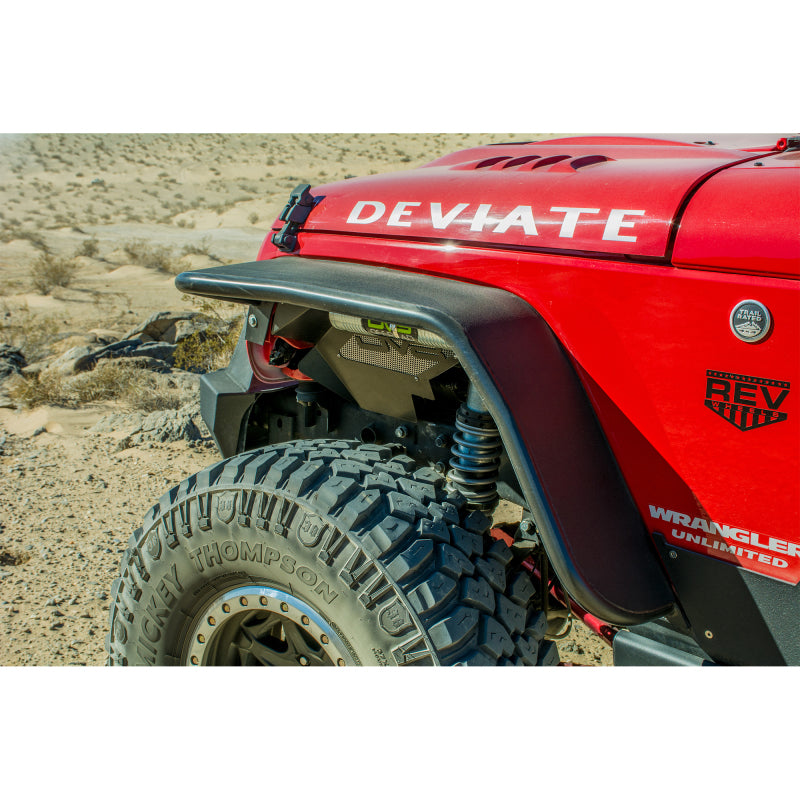 Load image into Gallery viewer, DV8 Offroad 07-18 Jeep Wrangler JK Front &amp; Rear Flat Tube Fenders
