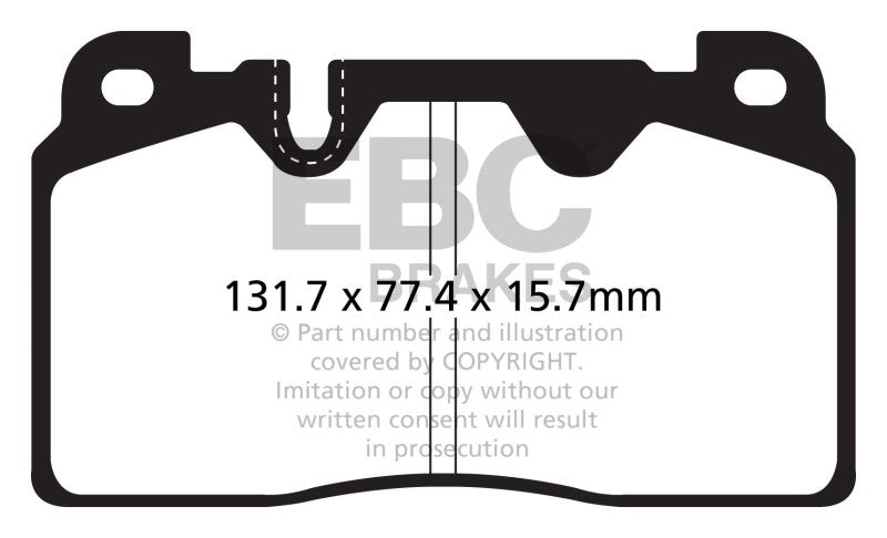 Load image into Gallery viewer, EBC 12+ Audi Q5 2.0 Turbo (Brembo) Redstuff Front Brake Pads
