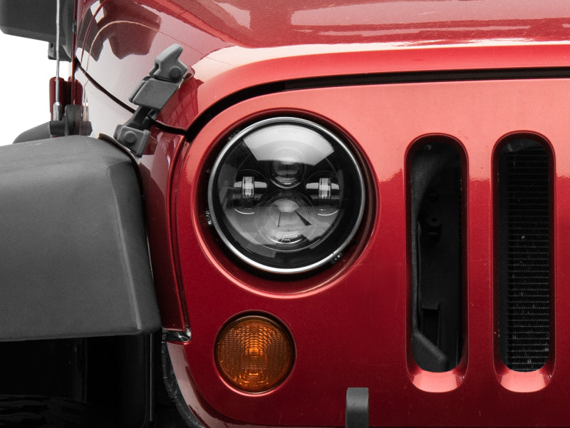 Load image into Gallery viewer, Raxiom 97-18 Jeep Wrangler TJ/JK Axial Series LED Daymaker Headlights- Black Housing (Clear Lens)
