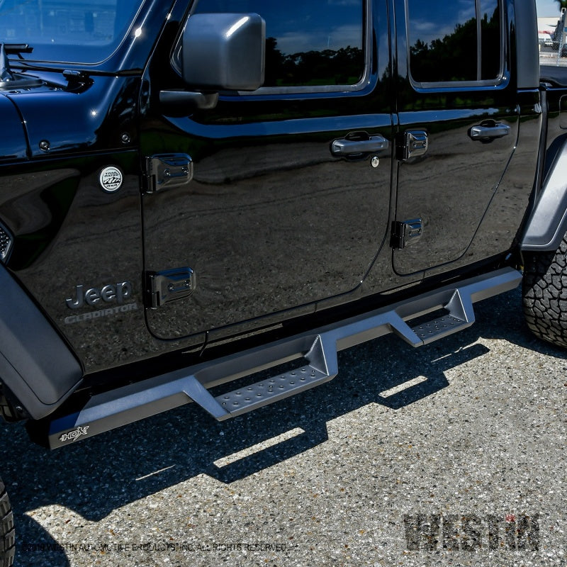 Load image into Gallery viewer, Westin 2020 Jeep Gladiator HDX Drop Nerf Step Bars - Textured Black
