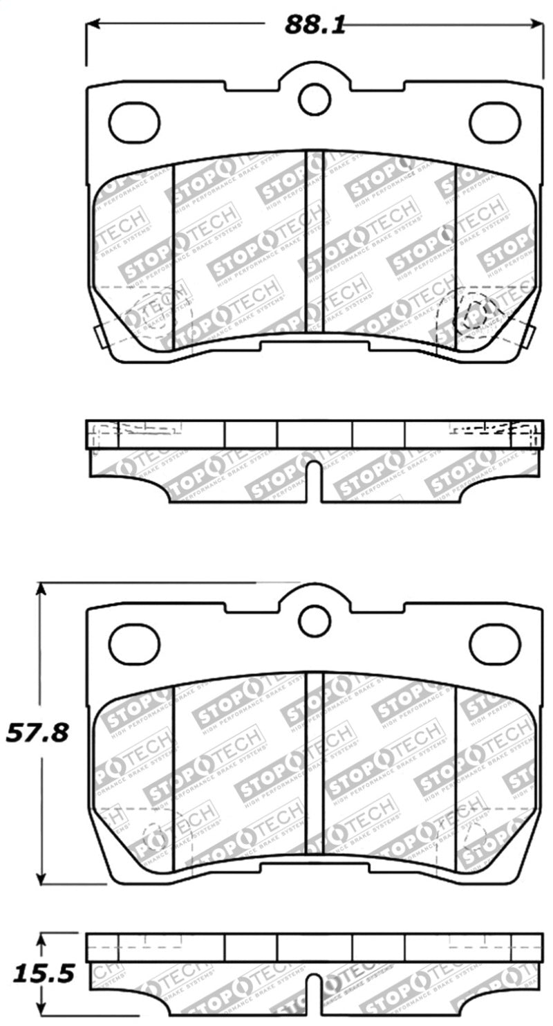 Load image into Gallery viewer, StopTech Performance 06 Lexus GS300/430 / 07-08 GS350 / 06-08 IS250/350 Rear Brake Pads

