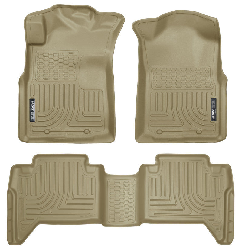 Load image into Gallery viewer, Husky Liners 05-13 Toyota Tacoma WeatherBeater Combo Tan Floor Liners
