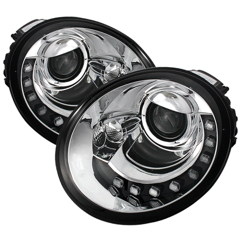 Load image into Gallery viewer, Spyder Volkswagen Beetle 1998-2005 Projector Headlights DRL Chrome PRO-YD-VB98-DRL-C
