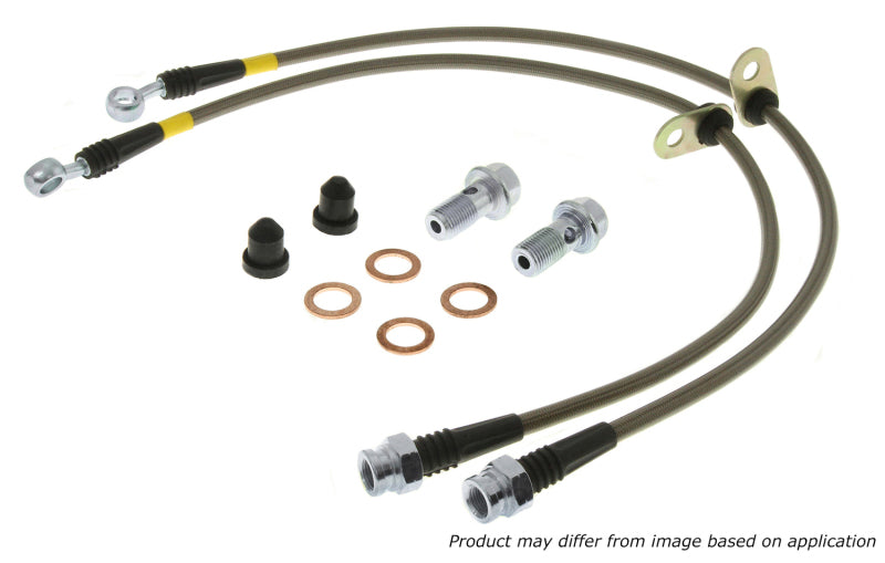 Load image into Gallery viewer, StopTech 02-06 Acura RSX Front SS Brake Lines
