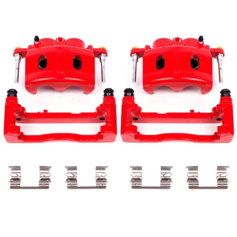 Load image into Gallery viewer, Power Stop 08-16 Cadillac Escalade Front Red Calipers w/Brackets - Pair
