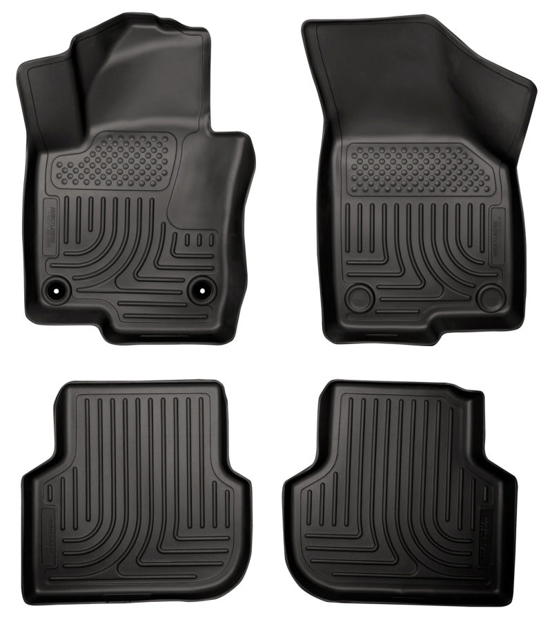 Load image into Gallery viewer, Husky Liners 2011 Volkswagen Jetta (Sedan) WeatherBeater Combo Black Floor Liners
