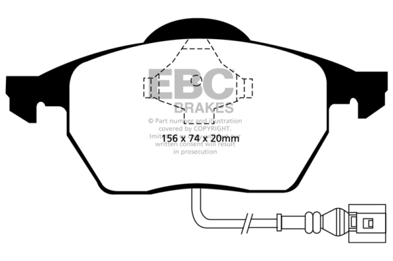Load image into Gallery viewer, EBC 99-06 Audi TT 1.8 Turbo Redstuff Front Brake Pads
