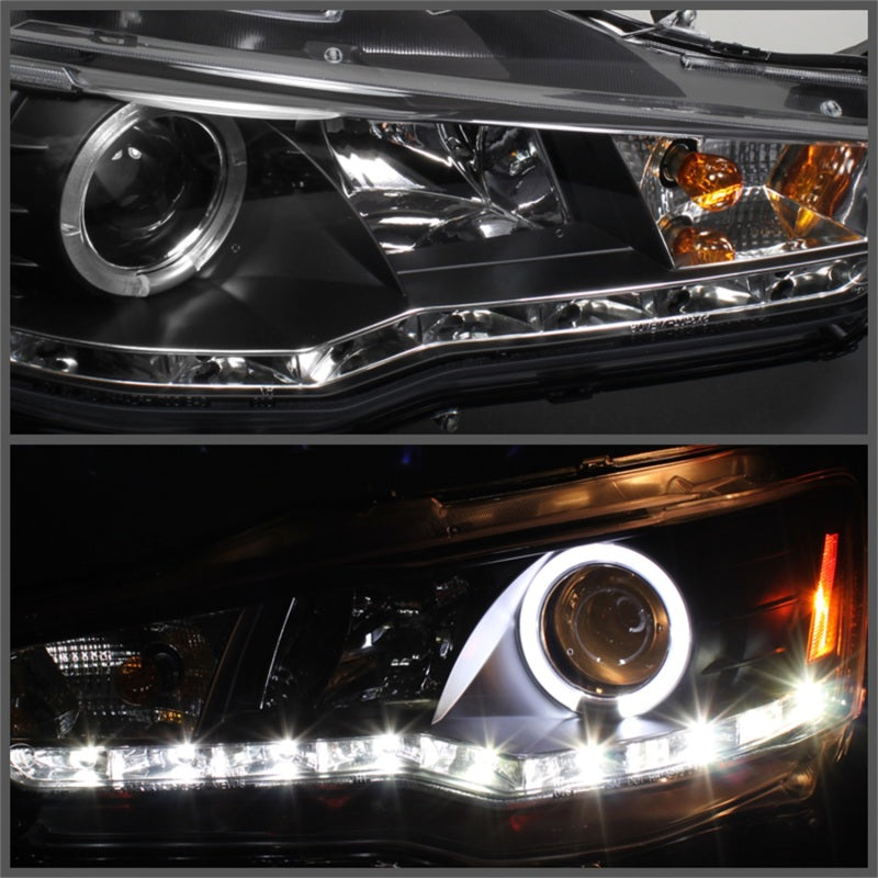 Load image into Gallery viewer, Spyder Mitsubishi Lancer/EVO-10 08-14 Projector Xenon/HID- LED Halo DRL Blk PRO-YD-ML08-HID-DRL-BK
