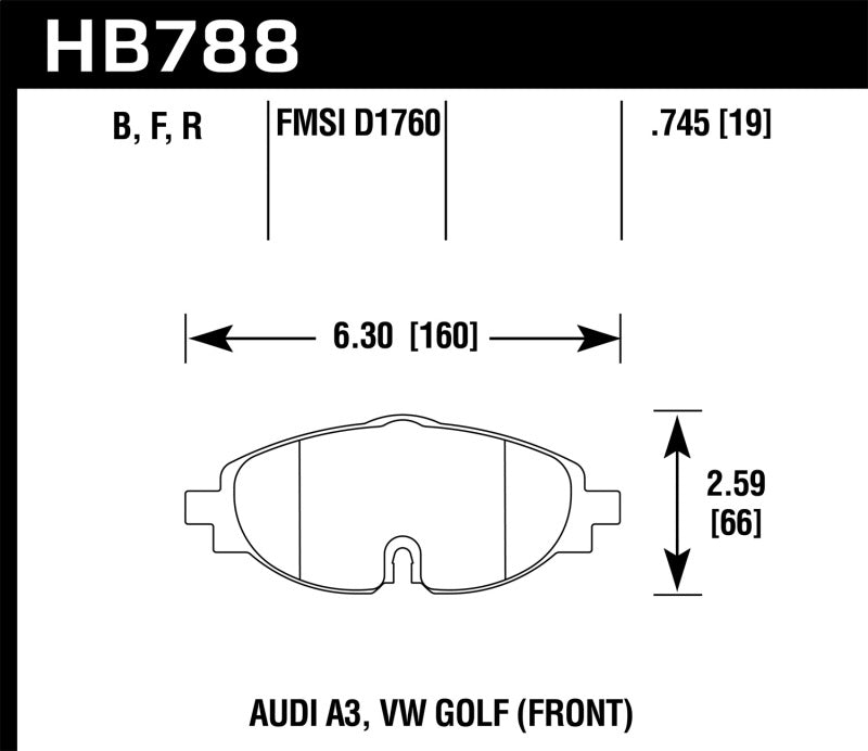Load image into Gallery viewer, Hawk 15-17 VW Golf / Audi A3/A3 Quattro Front High Performance Brake Pads
