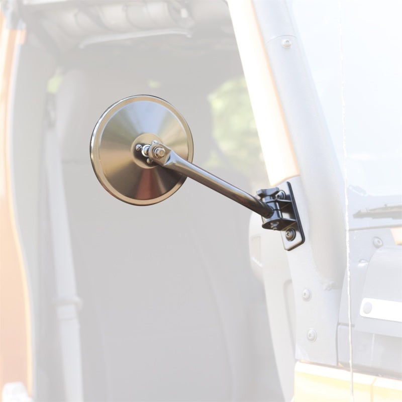 Load image into Gallery viewer, Rugged Ridge 97-18 Jeep Wrangler Black Round Quick Release Mirror
