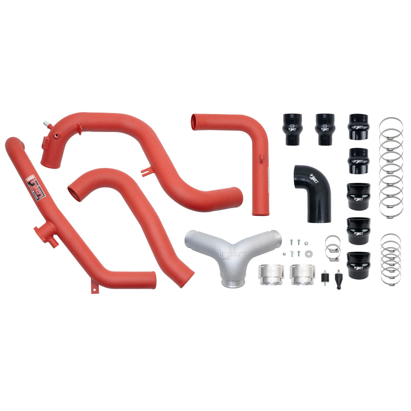 Load image into Gallery viewer, Injen 21-23 Ford Bronco 2.7L V6 (TT) EcoBoost SES Intercooler Pipes - Wrinkle Red
