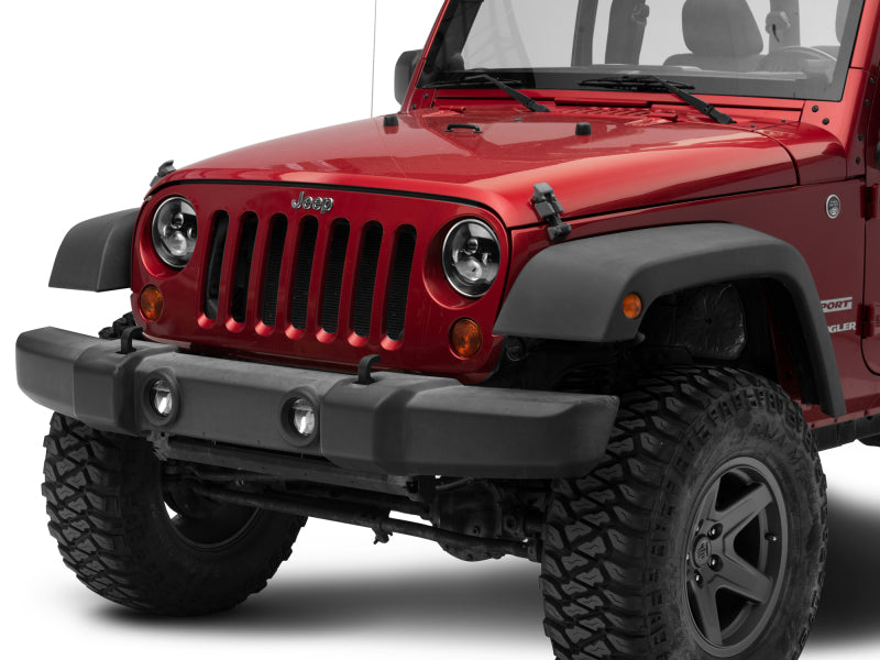 Load image into Gallery viewer, Raxiom 97-18 Jeep Wrangler TJ/JK Axial Series LED Daymaker Headlights- Black Housing (Clear Lens)
