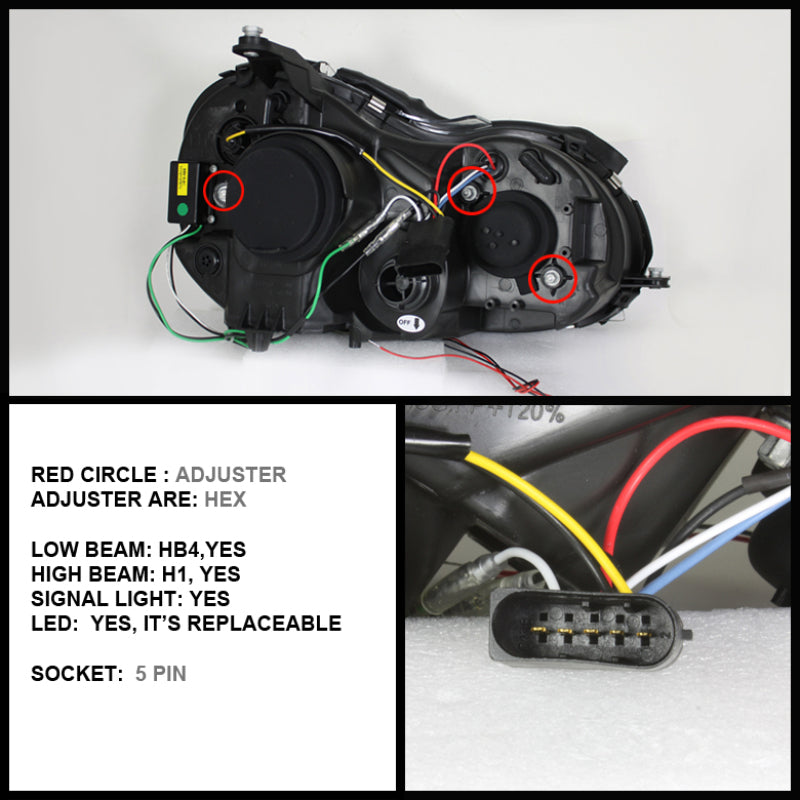 Load image into Gallery viewer, Spyder Mercedes Benz CLK 03-09 Projector Halogen Model- LED Halo DRL Chrm PRO-YD-MBCLK03-DRL-C
