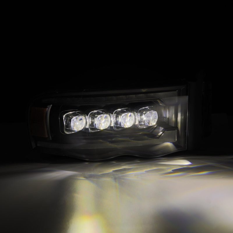 Load image into Gallery viewer, AlphaRex 02-05 Dodge Ram 1500 NOVA LED Proj Headlights Plank Style Blk w/Activ Light/Seq Signal
